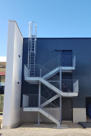 Stiege und Feuerleiter