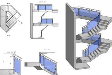 Nirogeländer mit Glasfüllung