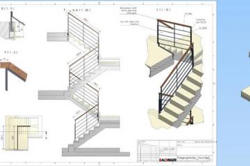 Innengeländer für Treppenhaus