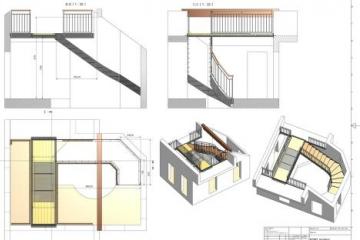 Stiegenaufgang mit Brücke